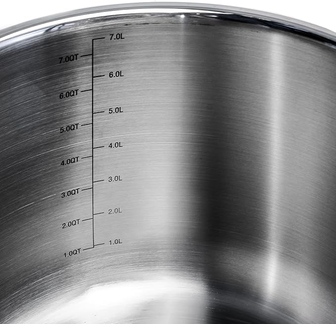 BergHOFF Professional Tri-ply 18/10 Stainless Steel 13Pc Cookware Set With Matching Lid Safe Grip Handle Induction Cooktop Measurement Markings Inside Fast & Even Heat Oven Safe Dishwasher Safe