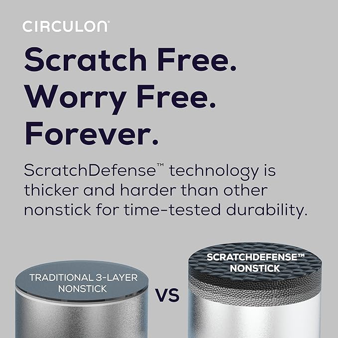 Circulon C1 Series Stainless Steel Nonstick Cookware Set - 11-Piece – Induction Pots & Pans Set with ScratchDefense, Metal Utensil Safe