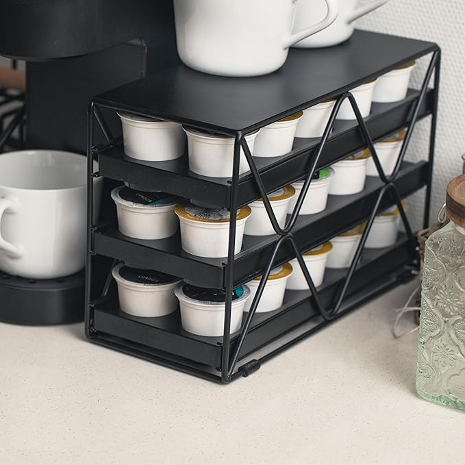 3 Tier Coffee Pod Holder for KCup Organizer Save Space Countertop Kitchen(30 Pods )