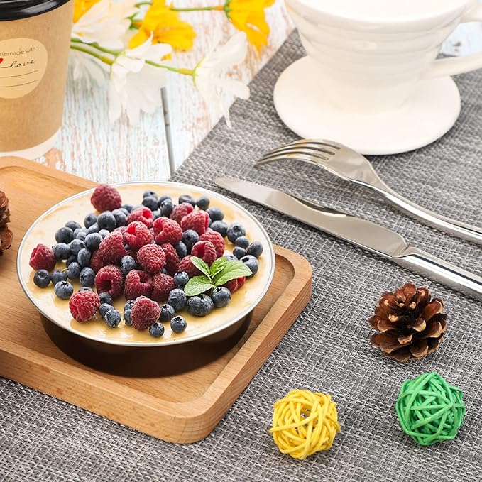 Beasea Mini Pie Pans 20 Pack Disposable Pie Tins Aluminum Pie Pan with Lids, 4 Inch Round Oven Baking Mini Cake Pan 8 Oz Foil Pan for Pie Tart Quiche