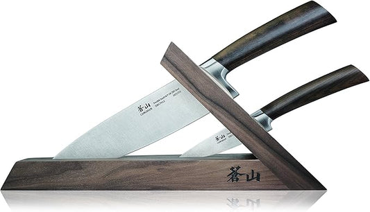 Cangshan TA Series 1021356 Swedish 14C28N Steel Forged 3-Piece TAI Knife Block Set, Walnut