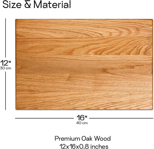 Personalized Oak Wood Cutting Board – Custom Engraving with Family Name – 12x16 Inches – Gift for Anniversary, Wedding, Christmas, Housewarming, Mother’s Day – Great for Parents and Friends