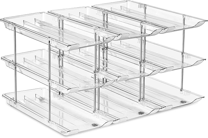 Sorbus 3-Tier Can Organizer for Pantry – Stackable Can Storage Organizer for Kitchen Cabinet, Can Rack Organizer for Pantry Shelf, Canned Food Dispenser with Rolling Design, Adjustable 2 or 3 Tiers