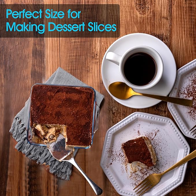 NUTRIUPS Mini 6x7.5x1.5in Square Glass Baking Dish for Oven, 20oz Square Cake Pan Glass Casserole Dishes for Oven