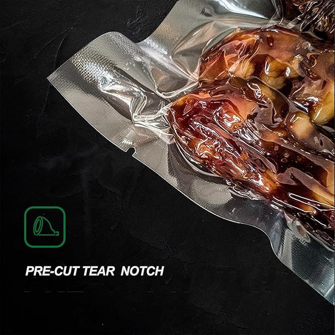 MAGIC SEAL Chamber Vacuum Sealer bags, 100 Quart 8" x 12" Vacuum Chamber Pouches for Food Storage & Sous Vide, BPA Free, Smooth/Non-Textured Bags, Not Compatible with FoodSaver-Type Sealers