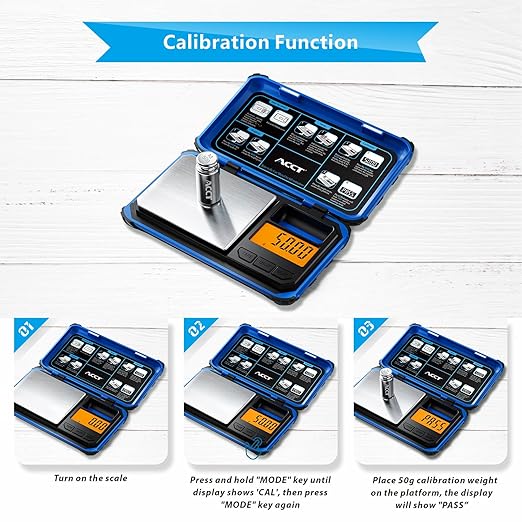 Precision Pocket Scale, 200gx0.01g Jewelry gram Scale, Digital Food Scale with LCD Display, one-Click Conversion 6 Units, Mini Scale for Kitchen/Powder/Coffee/Coins(Battery Included)