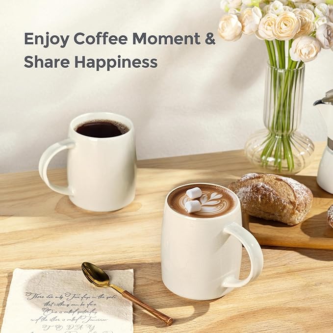 GBHOME Large Coffee Mugs Set of 4, 18oz Handmade Ceramic Coffee Mugs Set with Gradient color for Latte/Tea/Beer/Hot Cocoa, Dishwasher & Microwave Safe