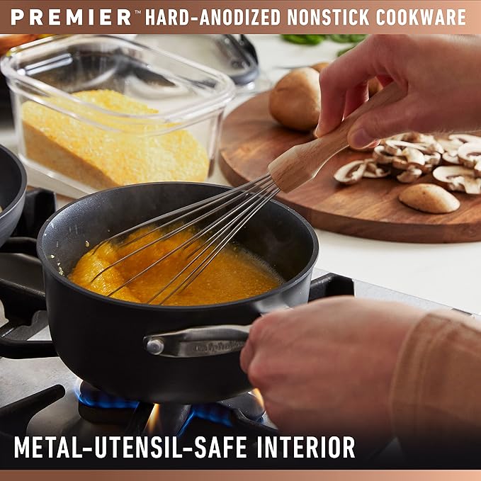 Calphalon Premier Hard-Anodized Nonstick Cookware 11-Piece Pots and Pans Set Dishwasher and Oven Safe with MineralShield Nonstick Technology Durable and Versatile Kitchen Cookware