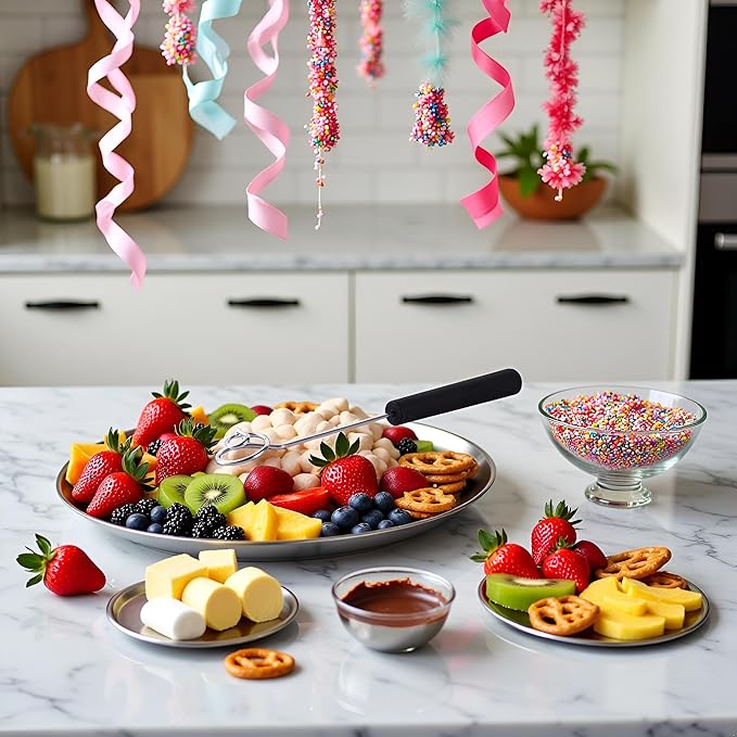 Black Candy Chocolate Dipping Tools Set,Chocolate Dipping Fork Baking Supplies Stainless Steel Fondue Diy Decorating Tools Diy Decorating Kitchen Gadget Fondue Forks Specialty Forks