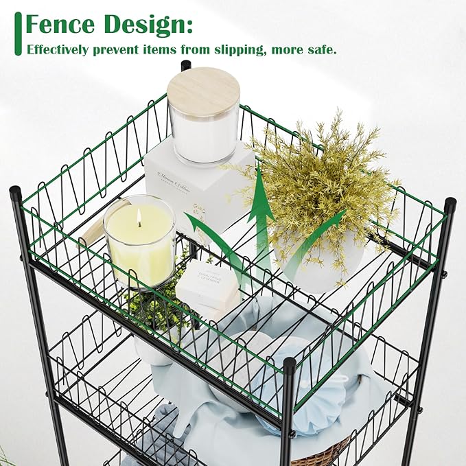 5 Tier Water Bottle Organizer Rack Metal Free Standing Water Storage Rack Beverage Holder Bottled Water Stand for Floor, Space Saver Soda Drink Shelf for Kitchen Living Room, Black