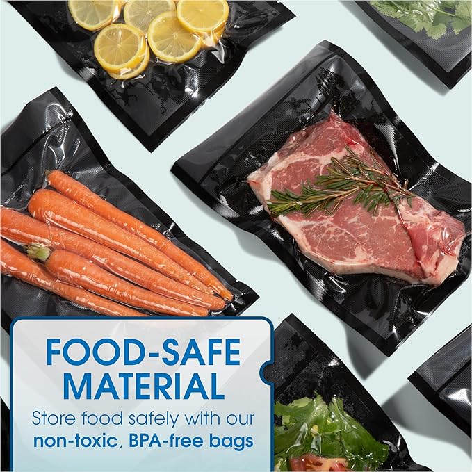 Spartan Industrial 8" X 12" Vacuum Seal Bags - 500 Count BPA-Free Food Storage Bags for Marinating, Freezing, Sous Vide Cooking