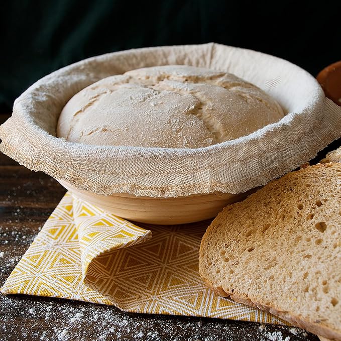 Patelai 10 Pcs Bowl Covers Reusable in 5 Size Stretch Cloth Fabric Elastic Food Storage Bowl Covers Bread Sourdough Lids for Proofing Food Fruits Leftover(Beige Style)