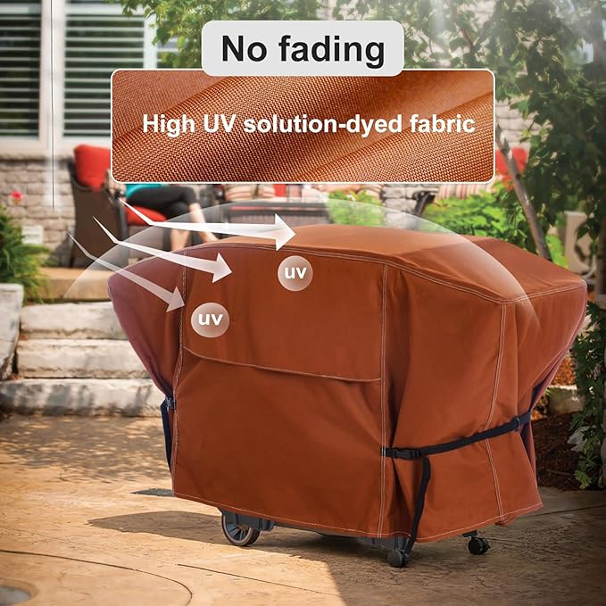 NettyPro Griddle Cover for Blackstone 28 inch Griddle Waterproof Heavy Duty 2 Burner Flat Top Gas Grill Cover 28" Cooking Station Camping, Brown