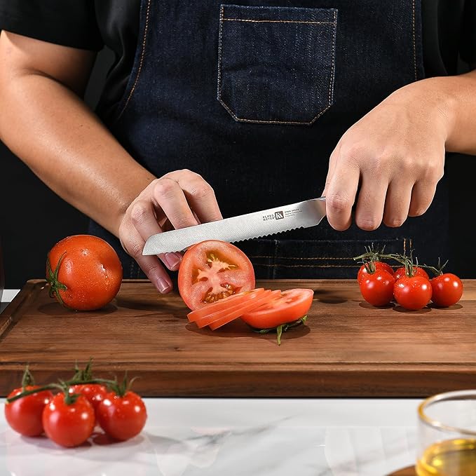 Stahl High Carbon Exclusive German Steel 6 inch Utility Serrated Knife (Black)