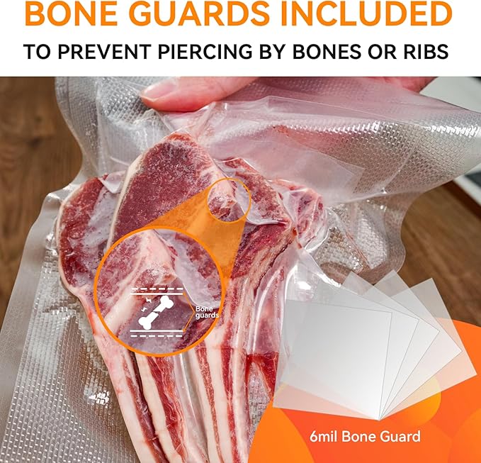 Wevac Vacuum Sealer Bags 11x50 Rolls 2 pack for Food Saver, Seal a Meal, Weston. Commercial Grade, BPA Free, Heavy Duty, Great for vac storage, Meal Prep or Sous Vide