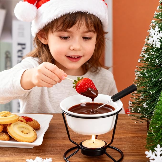 2 Pieces Butter Warmers for Seafood,Ceramic Butter Warmers for Chocolate or Cheese,Fondue- Dishwasher Safe,Oven Safe,Microwave Safe