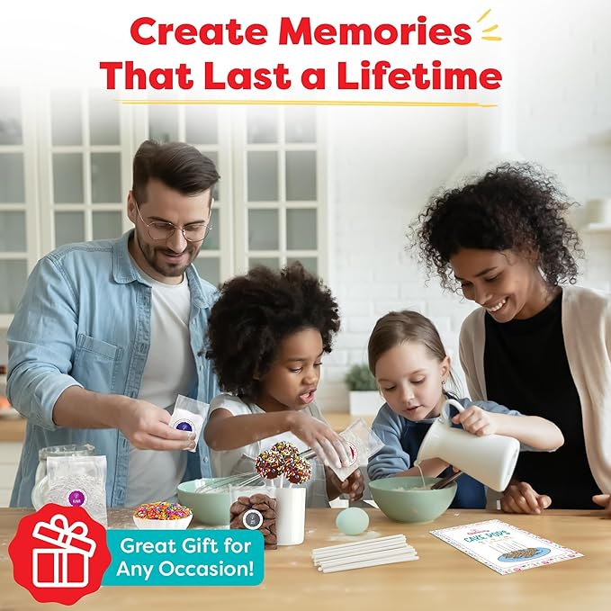 Baketivity Rainbow Bagel & Cake Pop Baking Kit Bundle – Kids Baking Set with Pre-Measured Kosher Ingredients, Illustrated Instructions & Video Guide – Fun Cooking Activity for Ages 6-12+