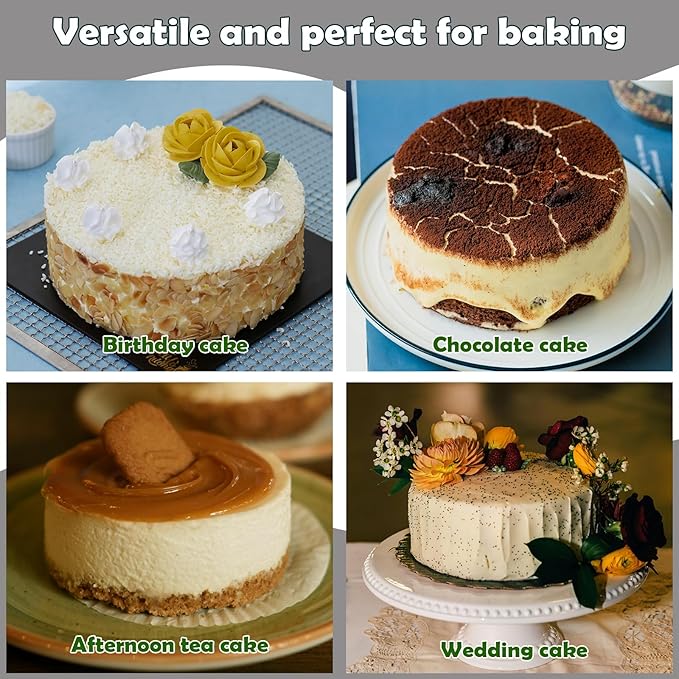 8 Inch Cake Pan Set of 2,Stainless Steel Round Layer Cake Baking Pans,No Coating Cake Pans Cake Mold, Mirror Finish Dishwasher Safe Cake Pans Sets for Baking