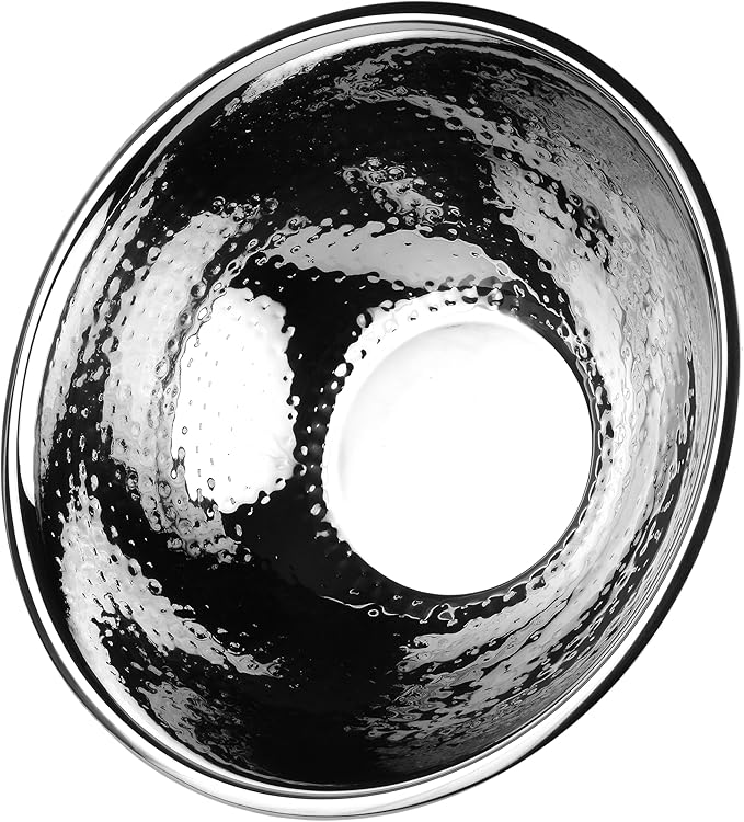 Cruiser’s Caché 16" Footed Champagne Bucket, Beverage Tub, Wine and Champagne Server, Stainless Steel with Hammered Silver Finish