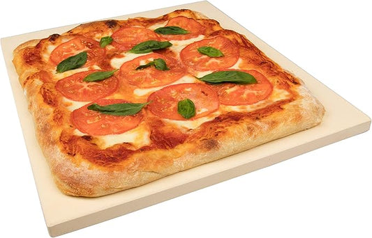 CucinaPro Pizza Stone for Oven, Grill BBQ- Extra Thick 5/8" Cordierite Rectangular Baking Stone for Better Holiday Cooking- 16" x 14" Pan- Holds High Temp For Crispy Crust- Kitchen Essential Xmas Gift