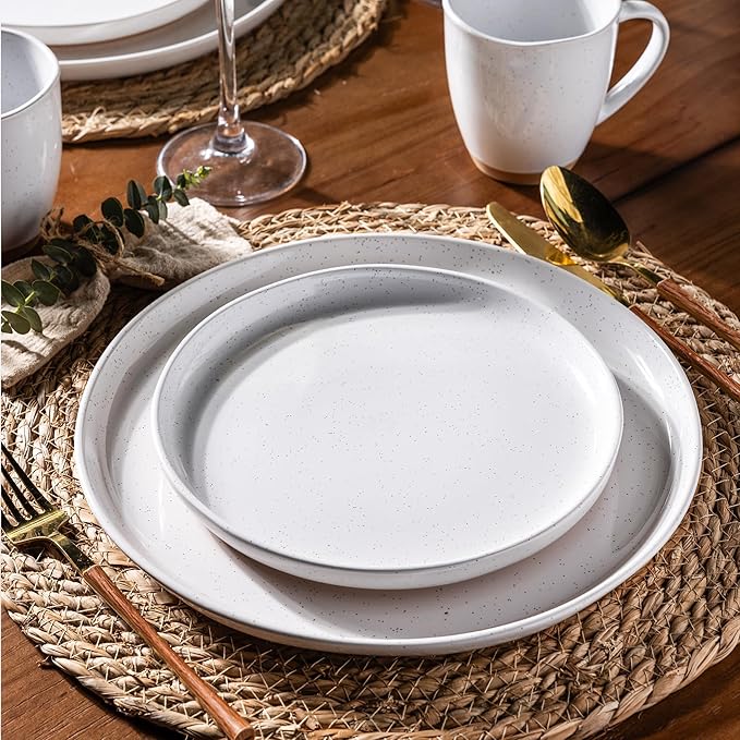 AmorArc 12oz Ceramic Coffee Mugs set of 6, Stylish Coffee Mugs with Rustic Terracotta Underside for Man, Woman, Dad, Mom, Suitable for Latte/Cappuccino/Milk/Cocoa. Dishwasher&Microwave Safe, White