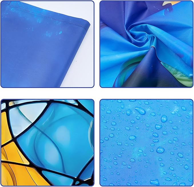 2 Pcs Fluorescent Light Covers - 4 x 2 Feet Covers for Ceiling Lights, Magnetic Light Filters for Classroom, Office, Hospitals, Home (Colorful Art)