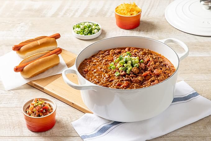 Le Creuset Enameled Cast Iron Signature Round Dutch Oven, 4.5 qt., White