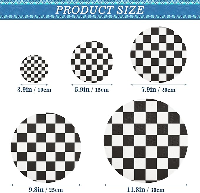 5 Pcs Bowl Covers Reusable in 5 Size Elastic Food Cover Cloth Lids Fresh Keeping Dish Cookware Bakeware Fabric Covers Lids for Food Leftovers Fruits Storage Checkered Black