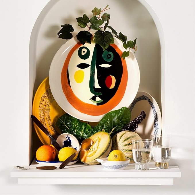 Appetizer Plate | Feast tableware by Ottolenghi | 2 Starter Plates | Stoneware Dinnerware Set in mixed color | luxury Dishware Set for Dinner at Home, Party | Kitchen Sets