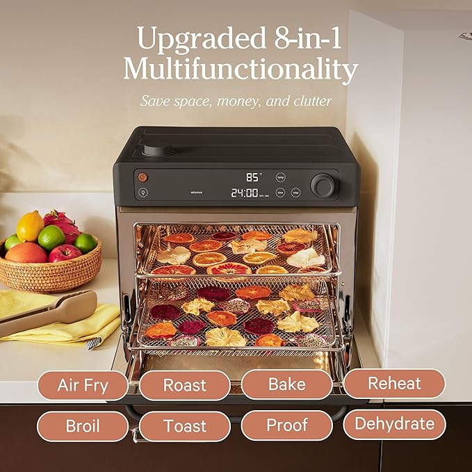 Our Place Wonder Oven Pro | 8-in-1 Digital Countertop Oven with Large 32Qt Capacity | Non-toxic, Quartz & Stainless Steel | Air Fry, Toast, Roast, Bake, Reheat, Broil, Reheat & Dehydrate | Char