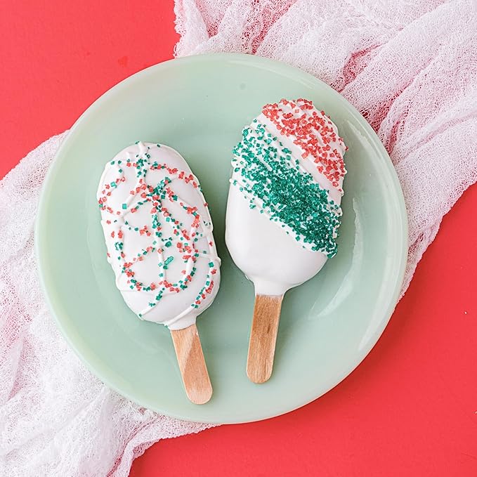 Sweets Indeed Christmas Baking Sugar Crystals 4-Pack – 4.52 oz | White, Red, Green & Gold Sparkling Sugars | Holiday & Everyday Dessert Decorating Set