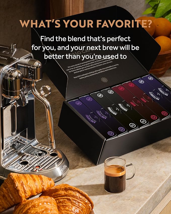 ROSSO CAFFÈ Espresso Coffee Pods for Nespresso Original Machines - 80 Capsules Dark Roast Intense Pack, 4 Strong and Robust Flavors - Made in Italy