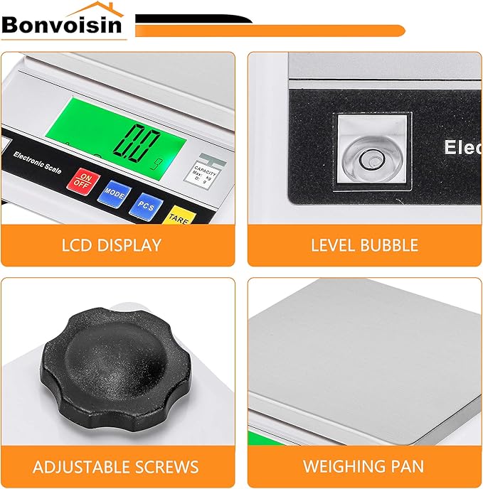 Bonvoisin Lab Scale 10kgx0.1g Counting Scale Digital Analytical Balance Accurate Electronic Scale CE Certification Laboratory Balance Precision Scale Jewelry Gold Scale (10kg, 0.1g)