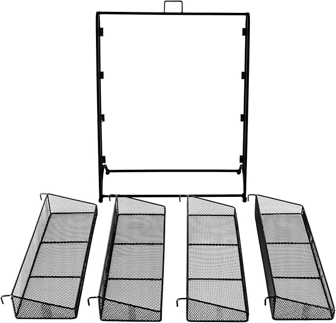 Retail Display Rack 4-Tier Market Merchandise Display Shelf Tabletop Fruit Vegetable Display Shelving Snack Shelf Countertop for Retail Store Home Store Market (10”D X 16”W X 20”H)