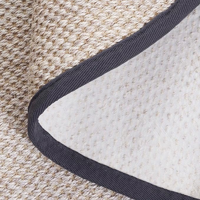 SAFAVIEH Area Rug 10' Round - Natural Fiber Collection - Marble & Beige, Sisal, Woven Design with Border (NF143C)