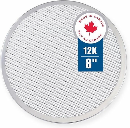 Norjac 8 Inch Pizza Screen, 12 Pack – Aluminum Mesh for Oven, Seamless, Rust-Free, Durable Baking Trays for Crispy Crusts