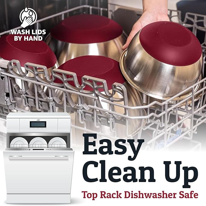 Priority Chef Stainless Steel Mixing Bowls with Lids Set, 3 Grater Attachments, Airtight Lids, Non-Slip Silicone Base Mixing Bowl Set, Large Prep Metal Mixing Bowls for Kitchen, Green