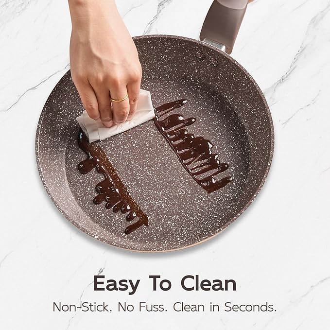 9.4" Ceramic Skillet | Non Stick Frying Pan with Stay-Cool Handle – PFOA-Free, Pefect Egg Pan for Everyday Cooking