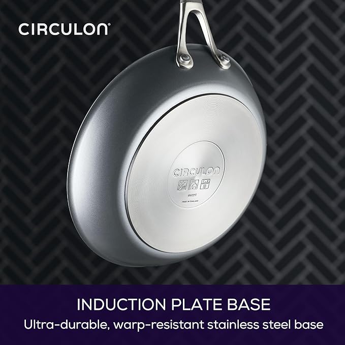 Circulon A1 Series with ScratchDefense Technology Nonstick Induction Frying Pans/Skillet Set, 8.5 Inch and 10 Inch - Graphite, Skillet Set (8.5" & 10")