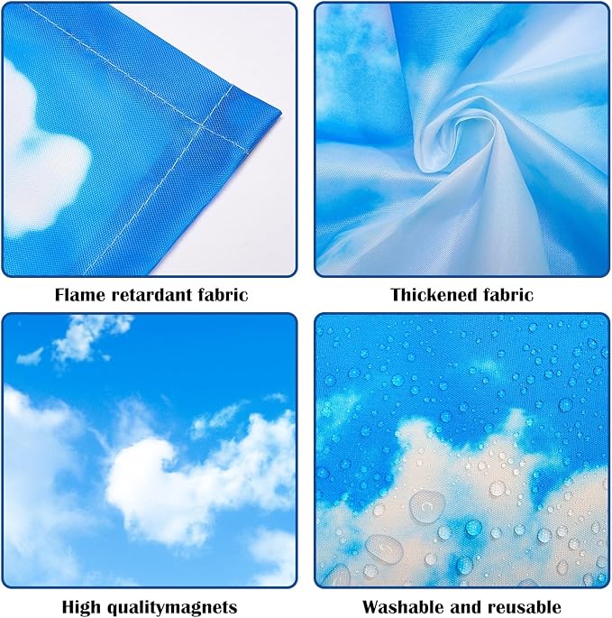 2 Pcs Fluorescent Light Covers - 4 x 2 Feet Covers for Ceiling Lights, Magnetic Light Filters for Classroom, Office, Hospitals, Home