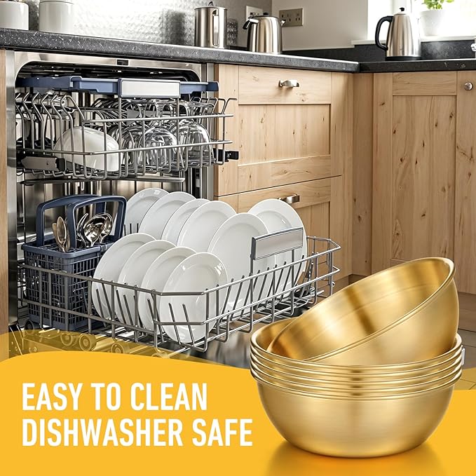 16 Pcs 3.5 inch Stainless Steel Sauce Dishes Mini Individual Saucers Bowl Round Seasoning Dishes Sushi Dipping Bowl Appetizer Plates (Gold)