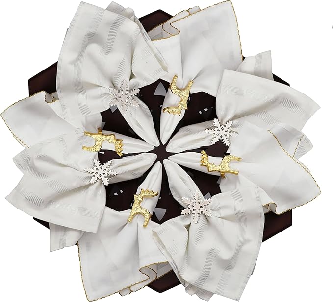 Snowflake Napkin Rings - Set of 8