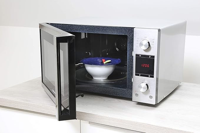 Charles Viancin - Blackberry Silicone Lid for Food Storage and Cooking - 8''/20cm - Airtight Seal on Any Smooth Rim Surface - BPA-Free - Oven, Microwave, Freezer, Stovetop and Dishwasher Safe