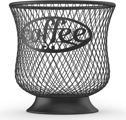 Coffee Pod Holder, Large K Cup Organizer, Large Capacity K Cup Storage for Keuring Espresso Capsule Coffee Creamer, Easy to Refill and Organize for Cafe Bar, Coffee Bar Decor