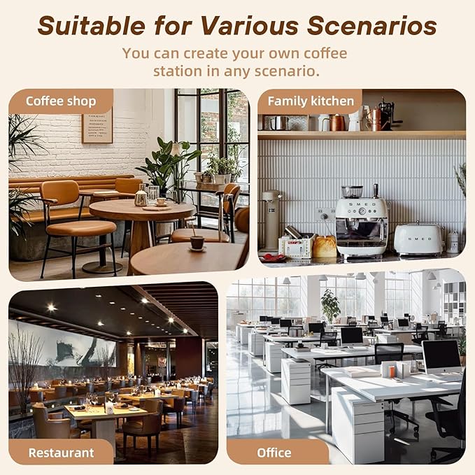 2-Tier Coffee Station Organizer,Cup Lid and Holder for Countertop-Holds K-Cup Pods, Coffee Pods, Sugar Packets, Tea Bags, Creamer