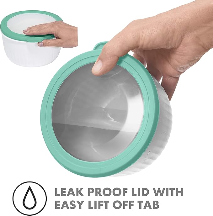 Oggi Prep, Store & Serve Plastic Bowl w/See-Thru Lid - Dishwasher, Microwave & Freezer Safe, (4 qt) Lt Gray w/Dk Gray Lid