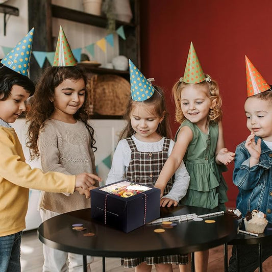 20Pcs 8 Inch Cake Boxes with Window, 8x8x5 Inches Black Bakery Boxes, Cake Carrier Container for Pastries, Pie, Cookies, Chocolates, Cupcakes, Birthday Party, Wedding