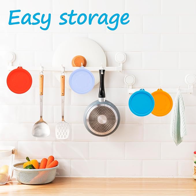 2 Cup Silicone Replacement Lids Storage Cover for Pyrex 7200-PC Glass Bowls (Container not Included) 4 Pack Microwave, Dishwasher and Freezer Safe