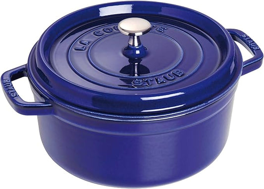 Staub Dark Blue Round Cocotte, 2.75-quart