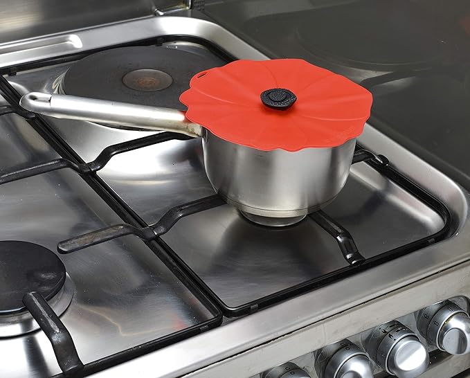 Charles Viancin - Poppy Silicone Lid for Food Storage and Cooking - Airtight Seal on Any Smooth Rim Surface - BPA-Free - Oven, Microwave, Freezer, Stovetop and Dishwasher Safe (6 Inch)